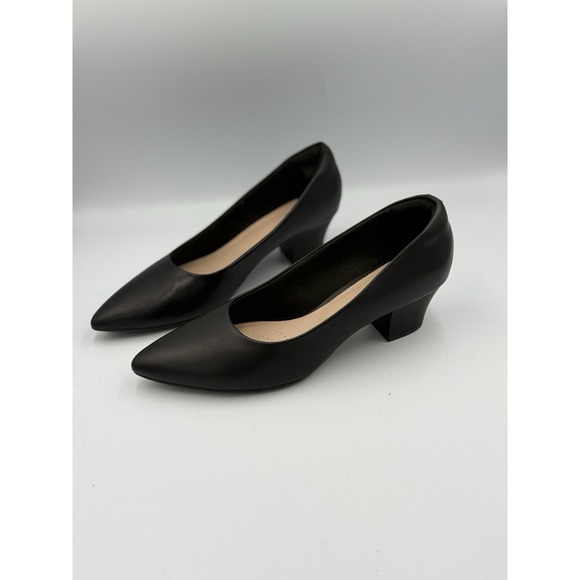 Clarks Shoes - Clarks Teresa Step Pump Heel Shoes Women's 9.5M  Black Pointed Slip On Casual